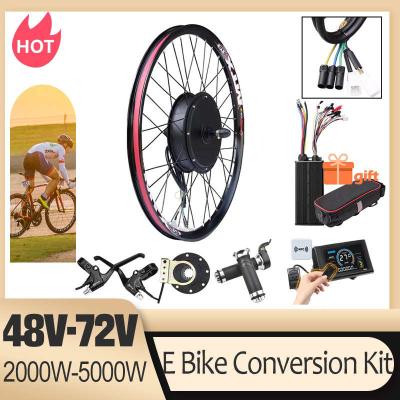 72V 5000W Hub Motor Kit - Kit de Conversão para Bicicleta Elétrica