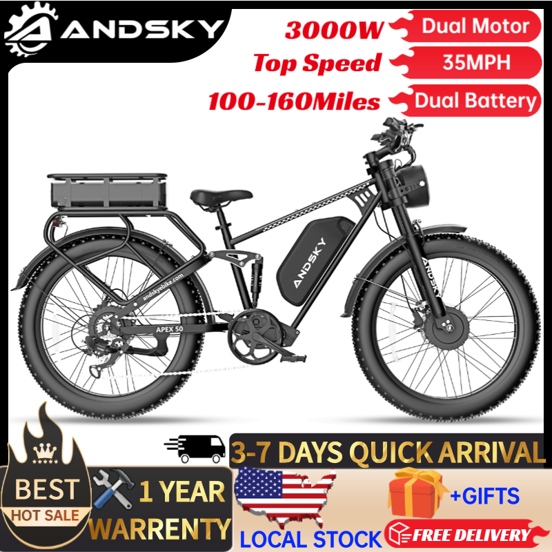 Mid Drive Motor Kit 52V 1000W - Bicicleta Elétrica ANDSKY Apex50 AWD 3000W
