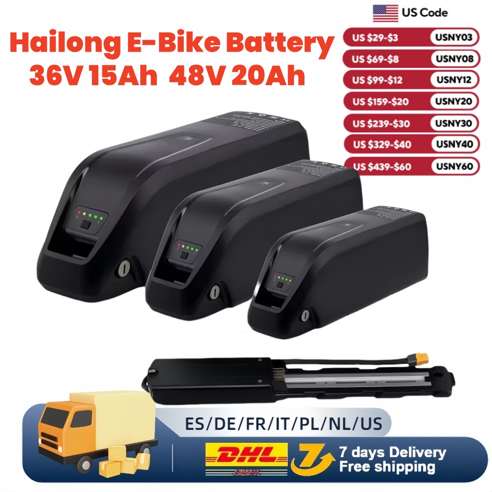 36v 48v 52v hailong ebike bate - Ebike Battery 48V 20Ah Hailong avaliação e preço